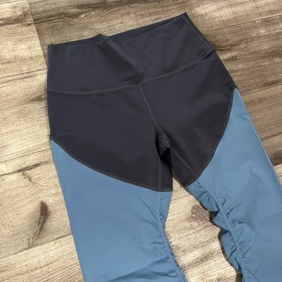 Zyia Athletic Storm Parallel Luxe High Rise Yoga Pants Grey Blue Women’s Size M - Picture 3 of 8